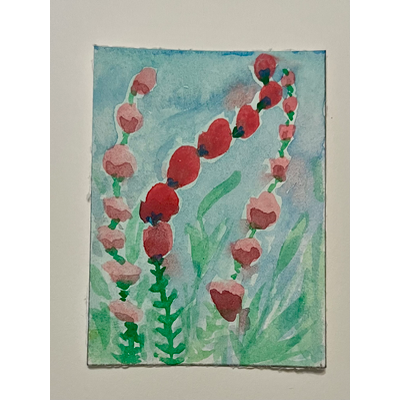 Dancing Petals aceo art card thumbnail 2