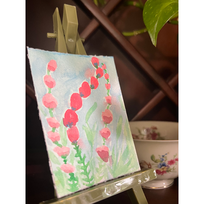 Dancing Petals aceo art card thumbnail 1
