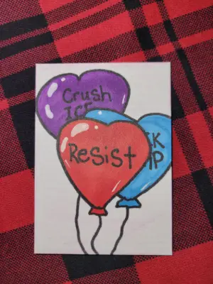 Resist aceo art card thumbnail 2