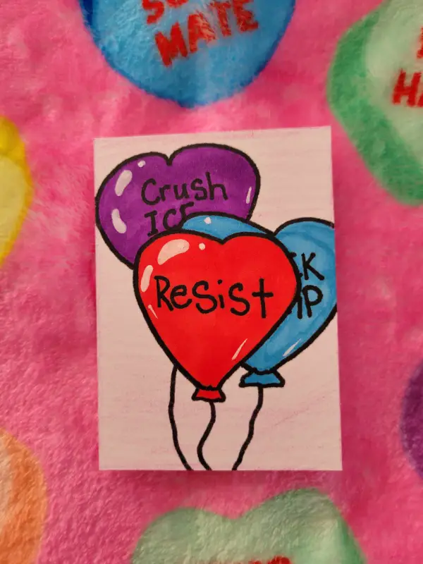 Resist aceo art card