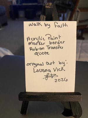 Walk by Faith aceo art card thumbnail 2
