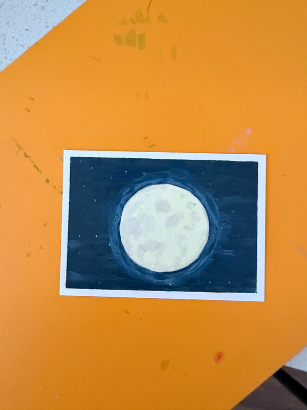 The Moon aceo art card