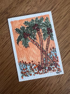 california poppies aceo art card thumbnail 2