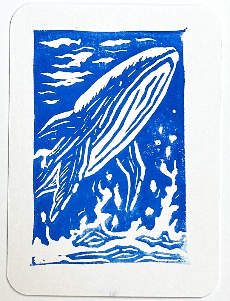 Whale 1 aceo art card
