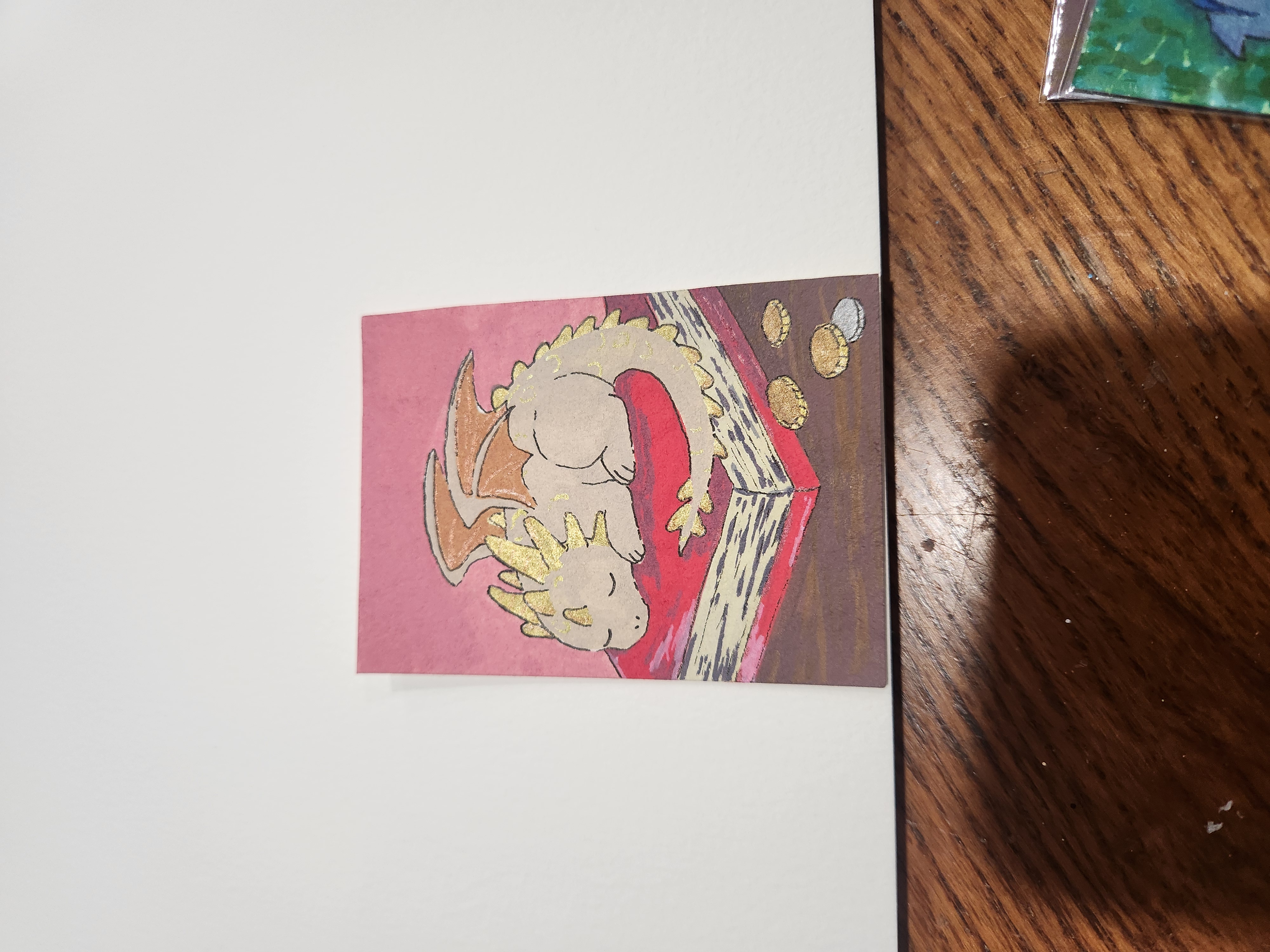 Golden Dragon aceo art card