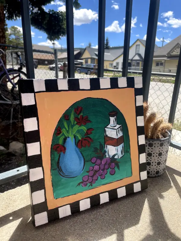 Grapes and Whiskey aceo art card