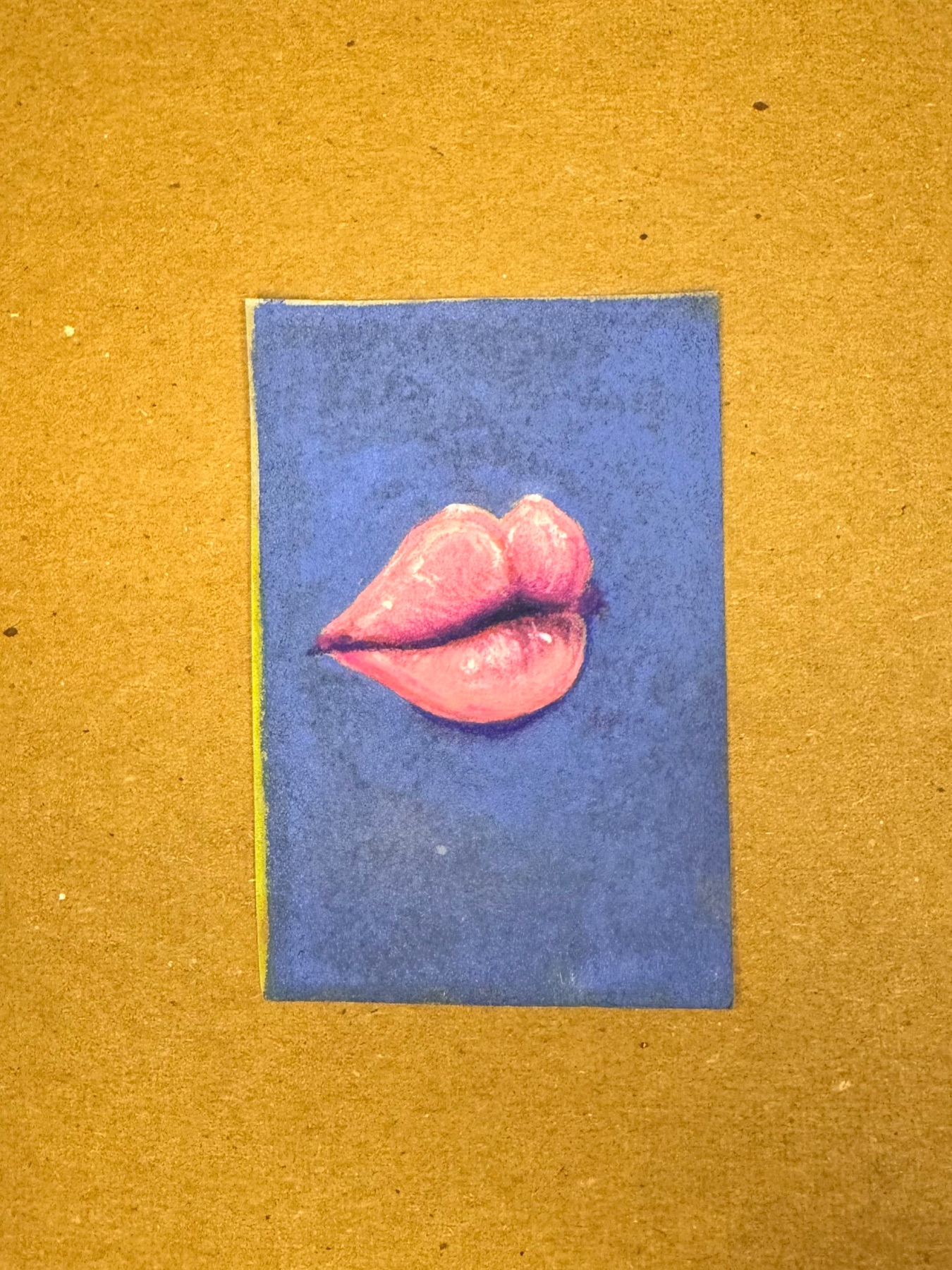 Pink Lippie aceo art card