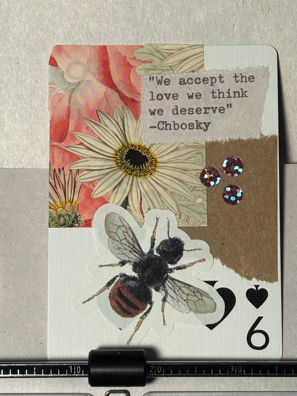Rainy May #7 by Mazerzine bee floral aceo art card