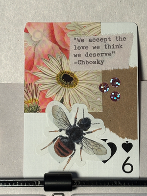 Rainy May #7 by Mazerzine bee floral aceo art card thumbnail 1