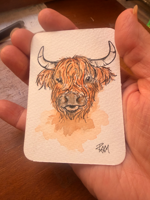 Me? I woke up like this aceo art card thumbnail 2