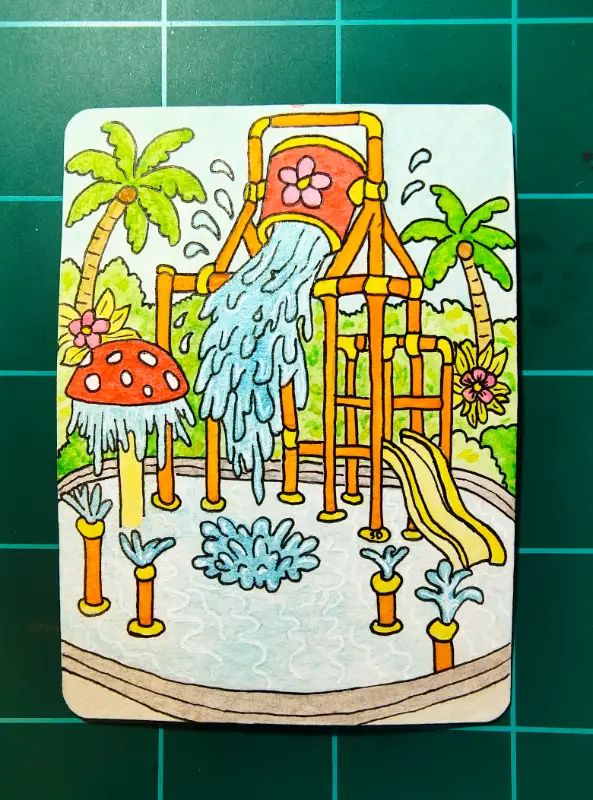 Wet Happens aceo art card