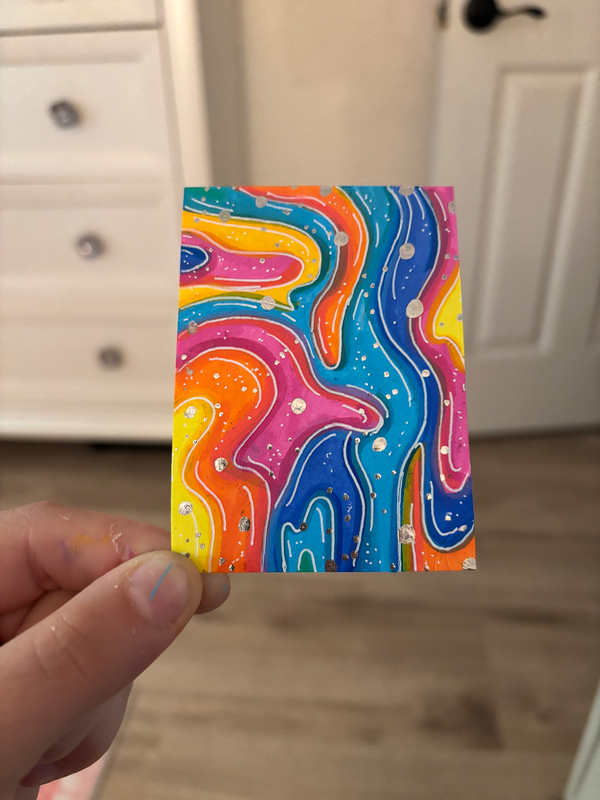 Rainbow Space aceo art card