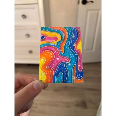 Rainbow Space aceo art card thumbnail 1
