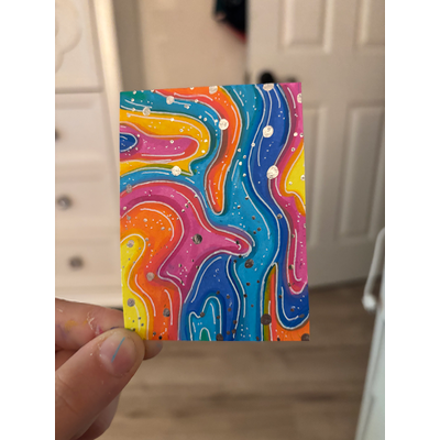 Rainbow Space aceo art card thumbnail 3