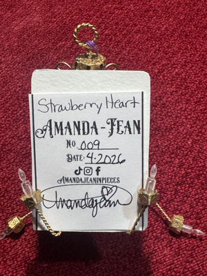 Strawberry Heart aceo art card thumbnail 2