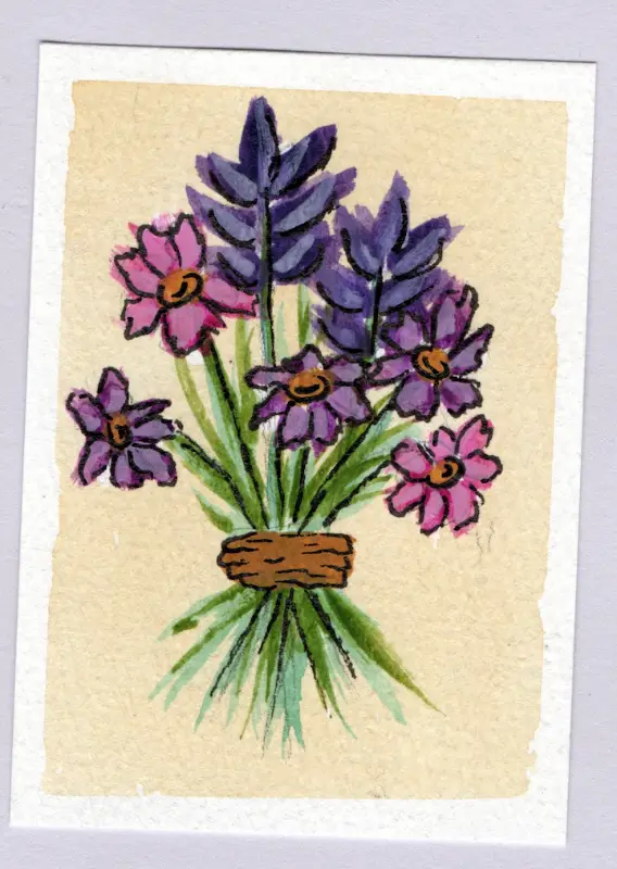 Bouquet #1 aceo art card