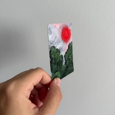Original Landscape ACEO | Smoke & Sky aceo art card thumbnail 2