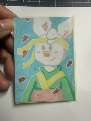 Spring Festival Misou aceo art card thumbnail 2