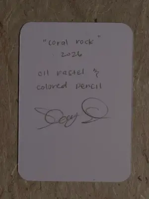 Coral Rock Creature aceo art card thumbnail 2