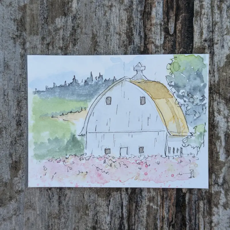 Flower Farm #1 aceo art card