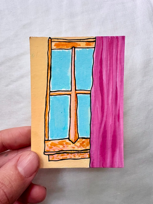 Go Outside aceo art card