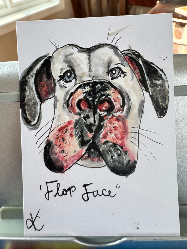 Flop Face aceo art card