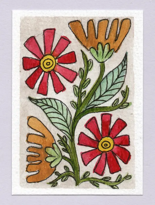Folkish #2 aceo art card