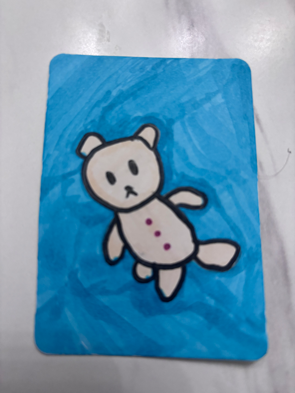 Cinnamaroll’s teddy bear aceo art card