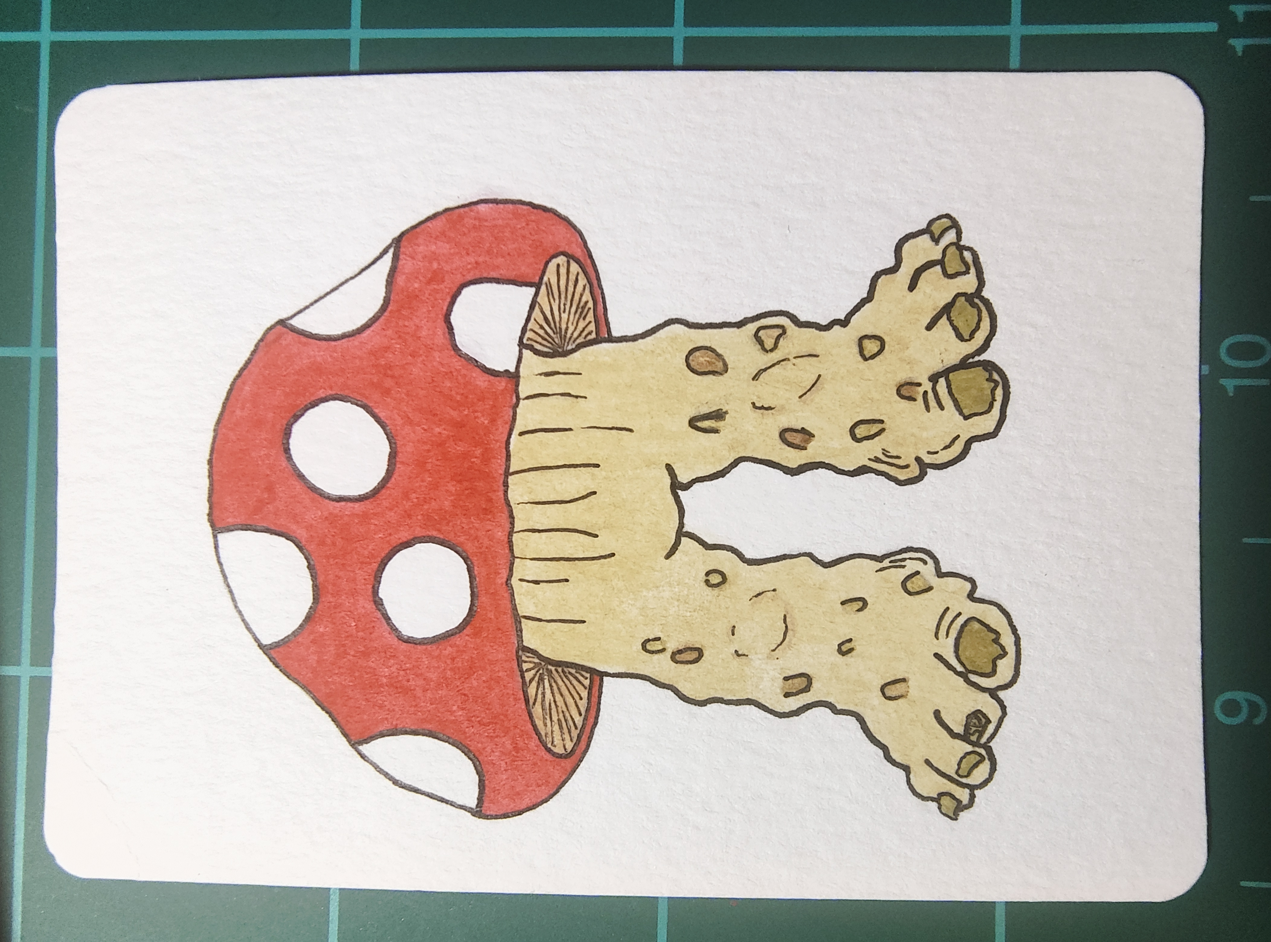 Toe-ny aceo art card