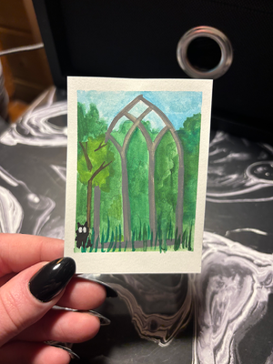 Spooky baby aceo art card thumbnail 2