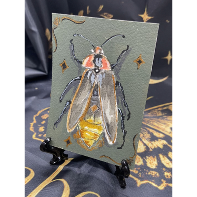 Whimsy pinned Firefly aceo art card thumbnail 1