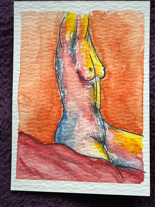Female Body 1/4 aceo art card