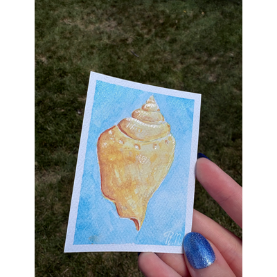Pretty Shell aceo art card thumbnail 2