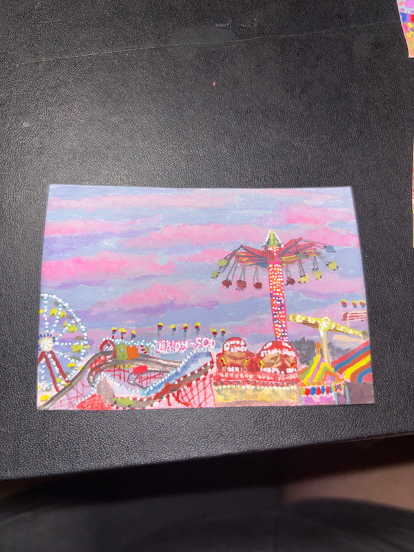 State Fair Sunset aceo art card