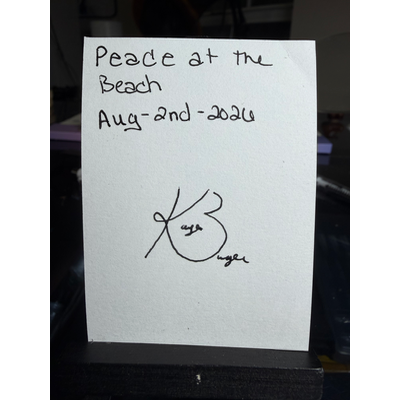 Peace at the Beach aceo art card thumbnail 2