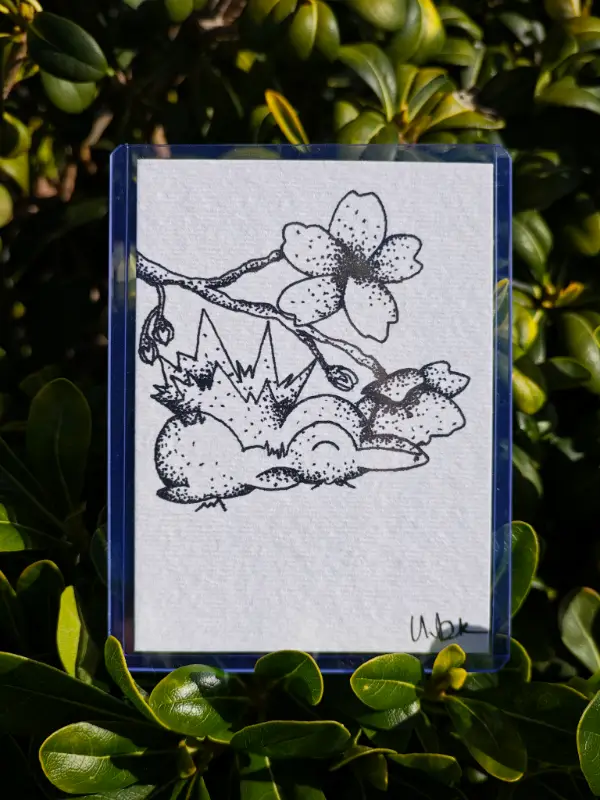 Fire Mouse aceo art card