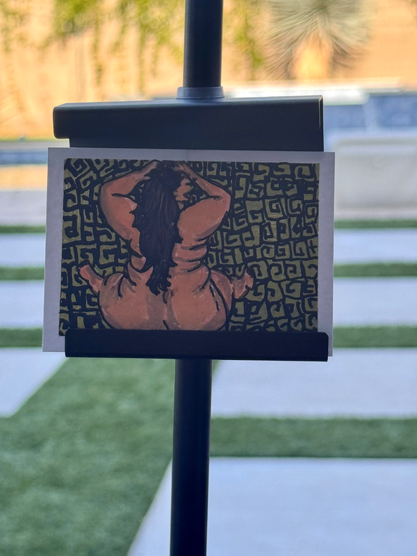 OOAK ACEO Acrylic and Watercolor “Beautiful” aceo art card
