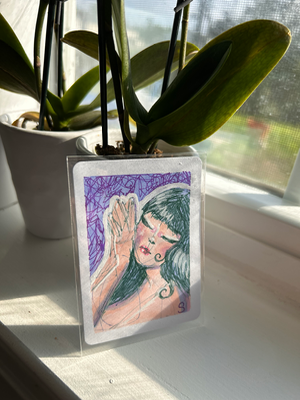 I’m busy aceo art card thumbnail 2