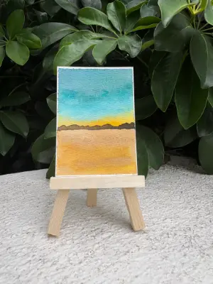Desert Dusk aceo art card thumbnail 2