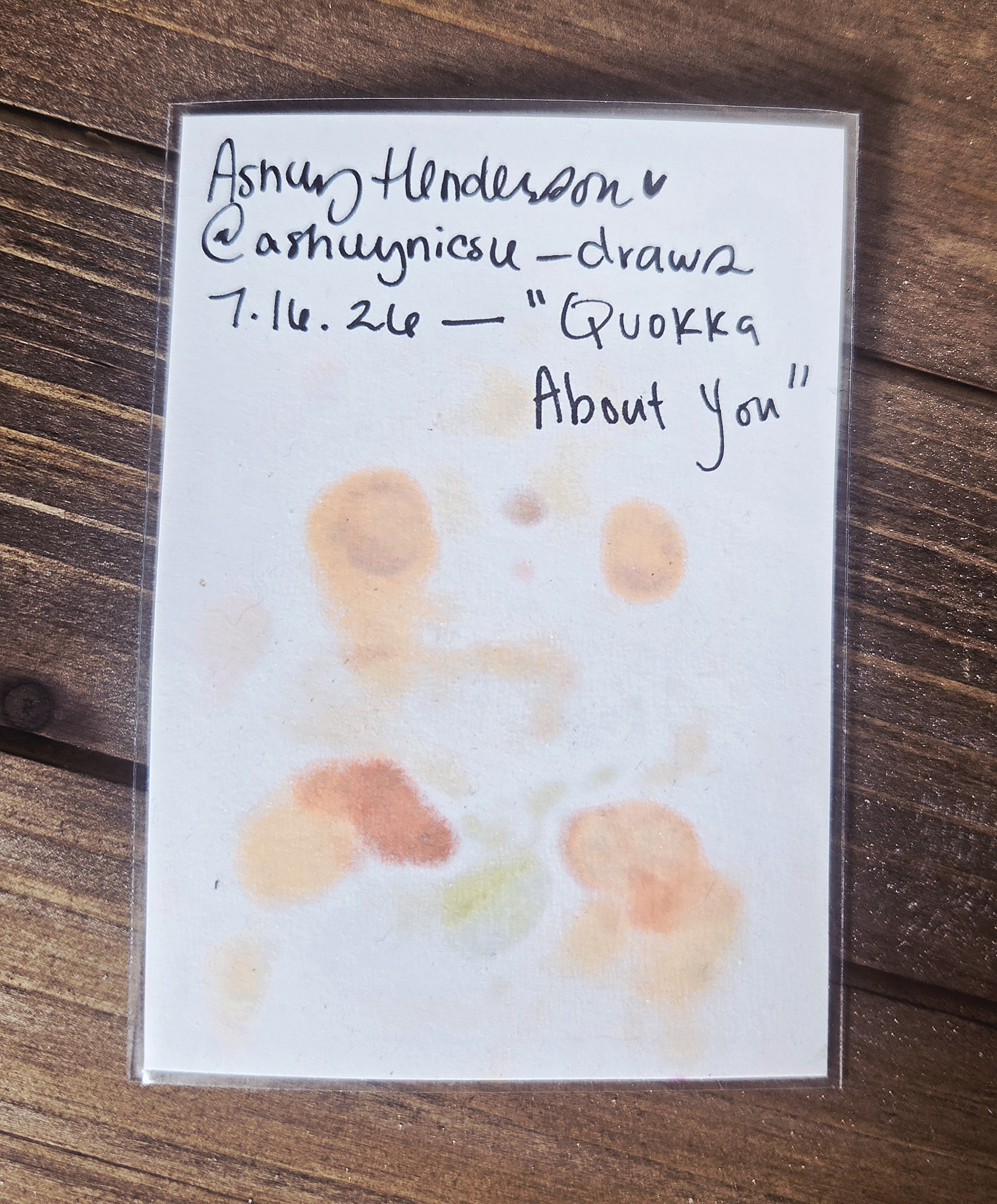 Quokka About You - Original ACEO aceo art card thumbnail 2