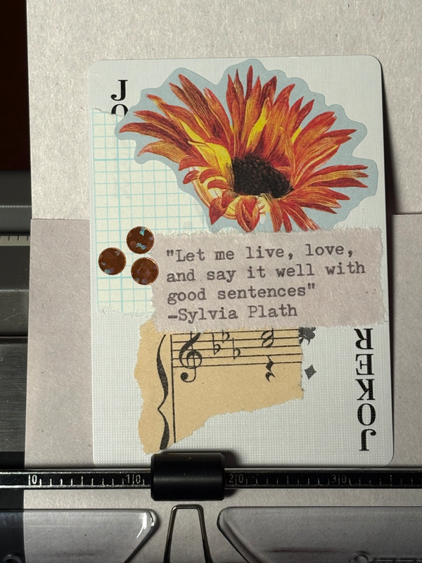 Gerbera Daisy Quote Card #84 by Mazerzine Sylvia Plath aceo art card