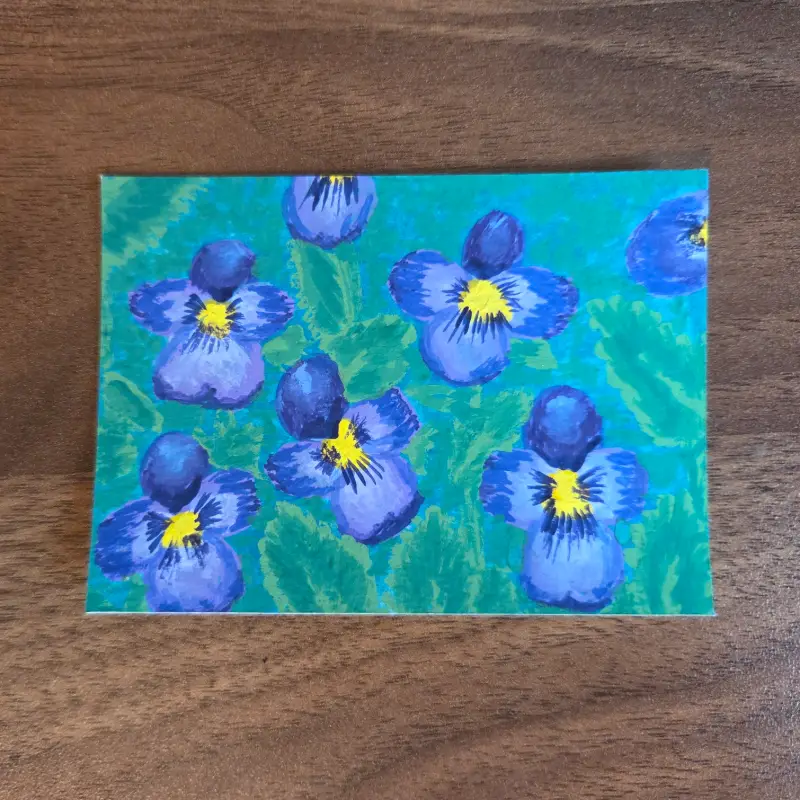 Viola aceo art card