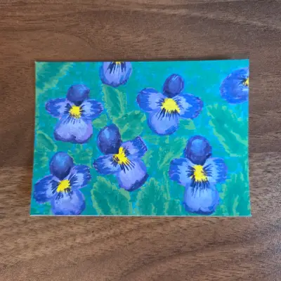 Viola aceo art card thumbnail 1