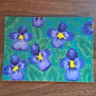 Viola aceo art card thumbnail 2