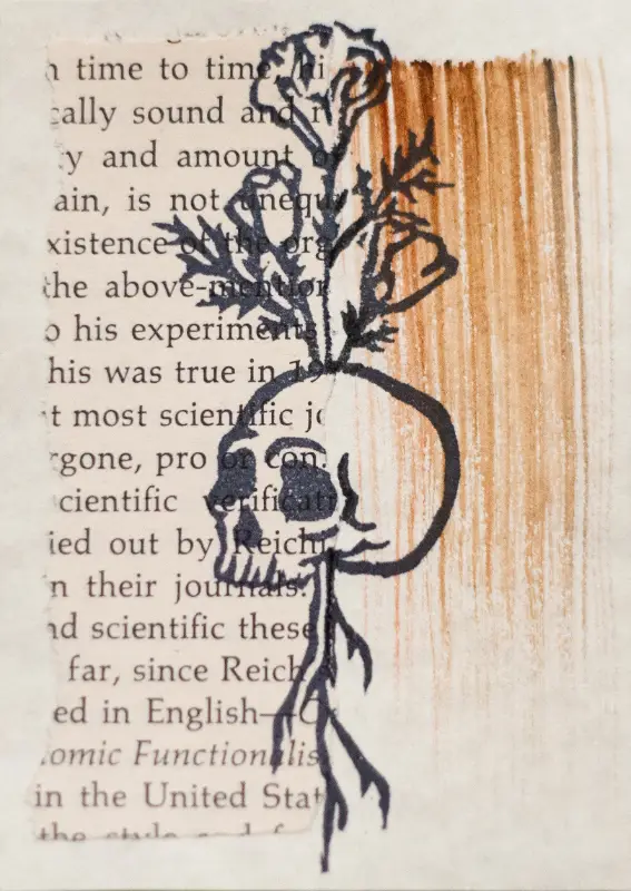 LIFE AFTER DEATH - Brown aceo art card