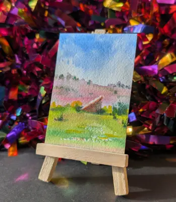 Red Rocks Spring #2 aceo art card thumbnail 2