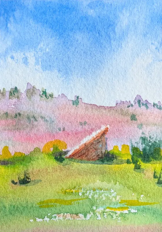 Red Rocks Spring #2 aceo art card