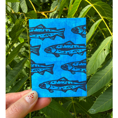River Trout aceo art card thumbnail 1