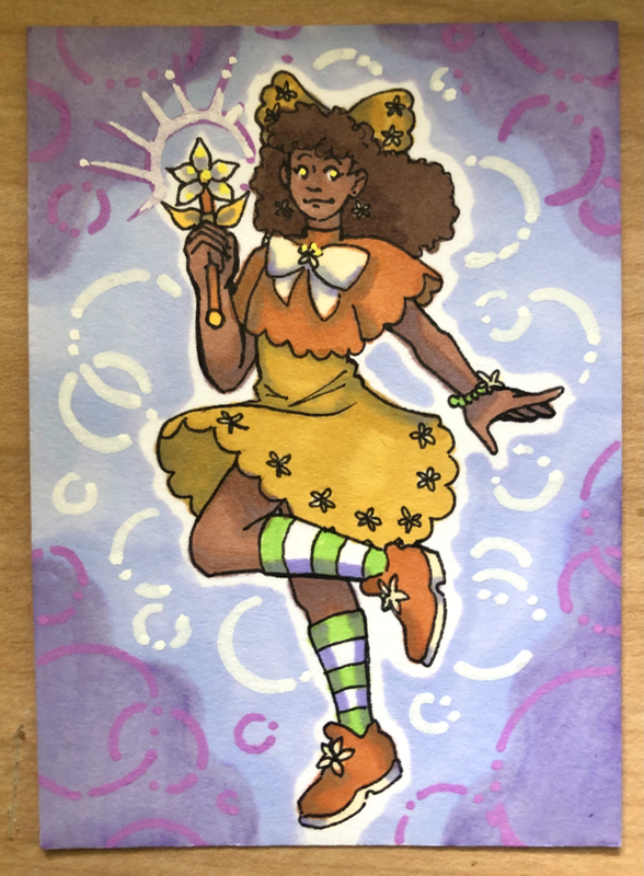 Magical Orange Blossom aceo art card