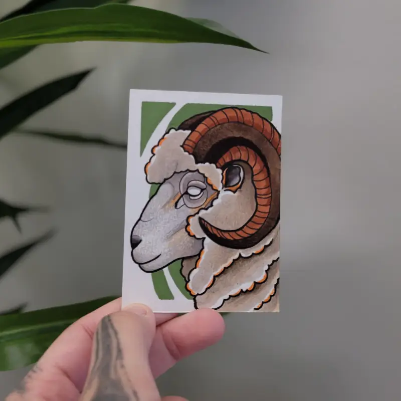 The Ram aceo art card